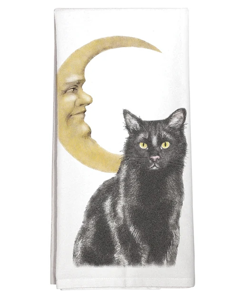 Towel Halloween Cat Moon 30"x30"
