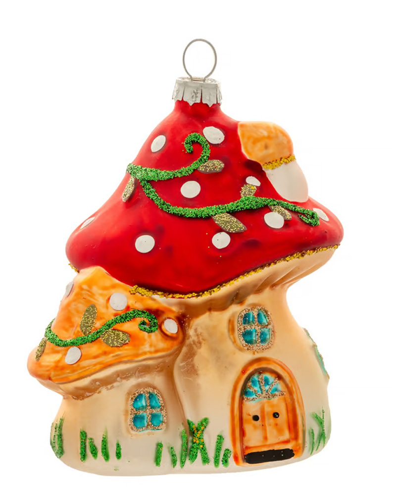 Mushroom House Ornament
