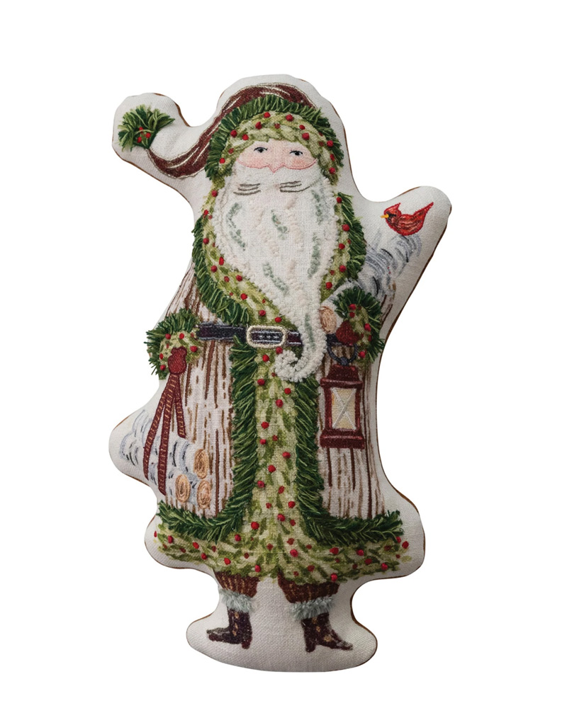 Santa Shaped Pillow 15.5"