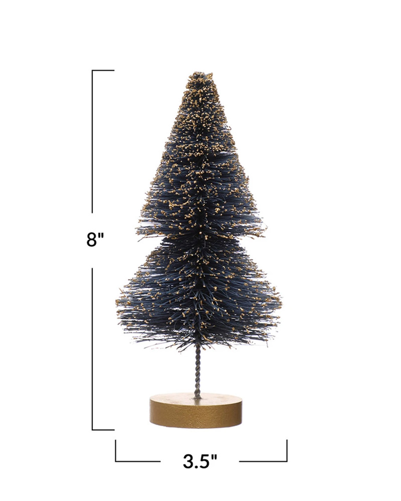 Sisal Bottle Brush Tree Blue 8"