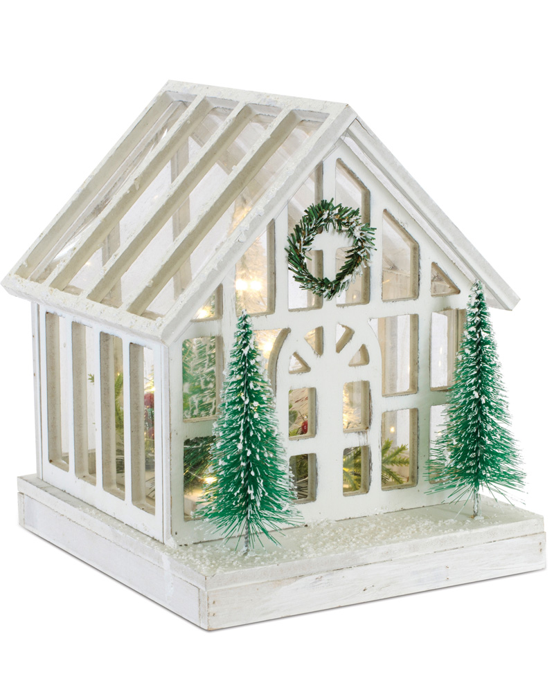 Holiday House with LED Lights 12"