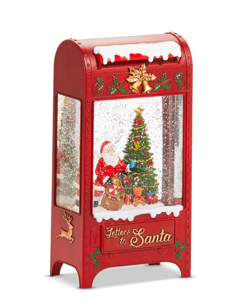 Letters to Santa Lighted Water Mailbox 9.5"