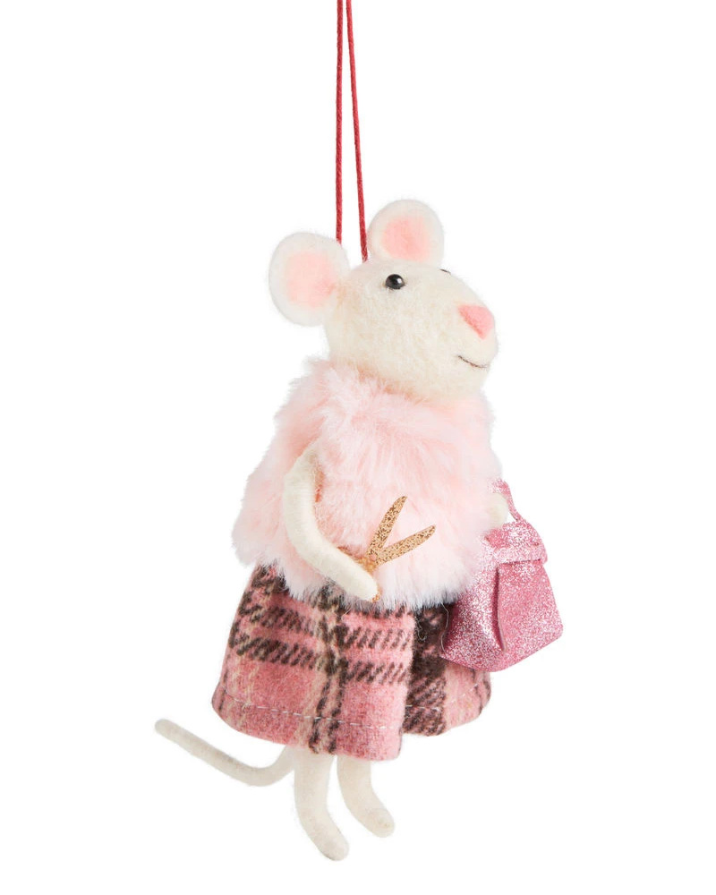 Seamstress Bella Mouse Ornament 5"
