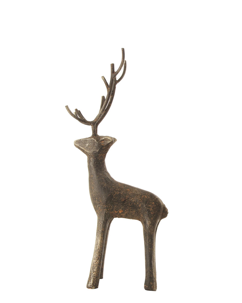 Cast Iron Standing Deer 11.75"
