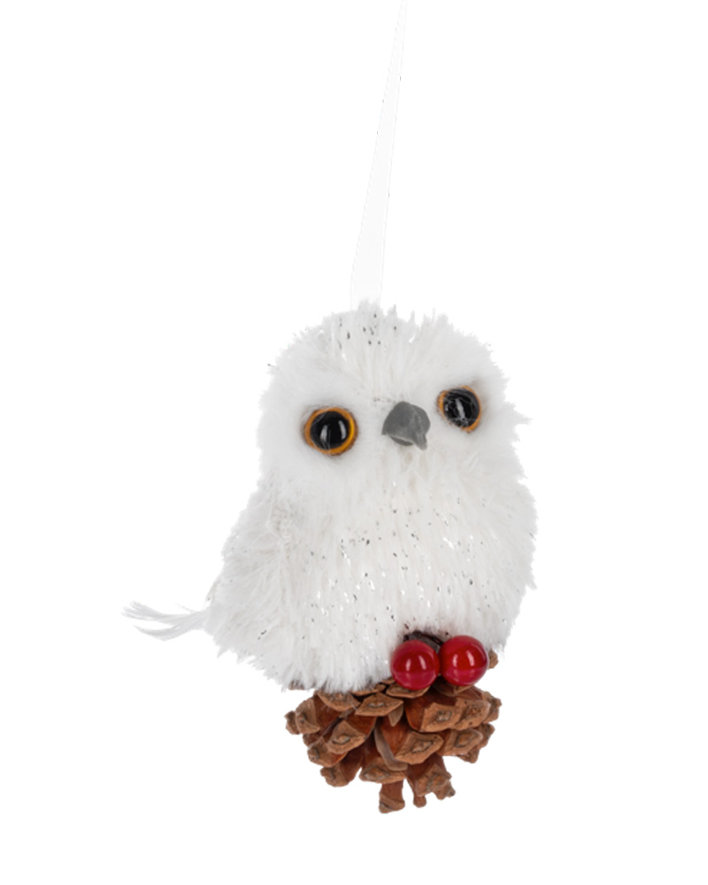 Snowy Owl Ornament 3.5"