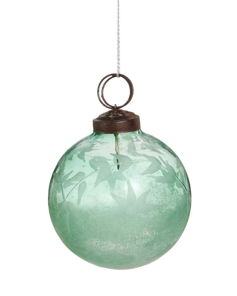 Sage Green Patterned Ornament 3"