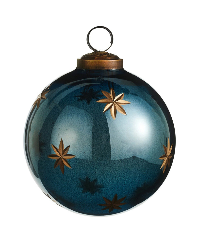 Etched Star Ornament 4"