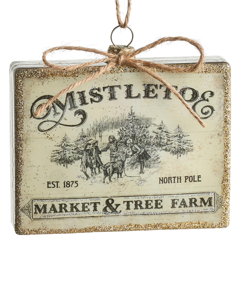 Mistletoe Market Ornament 4"