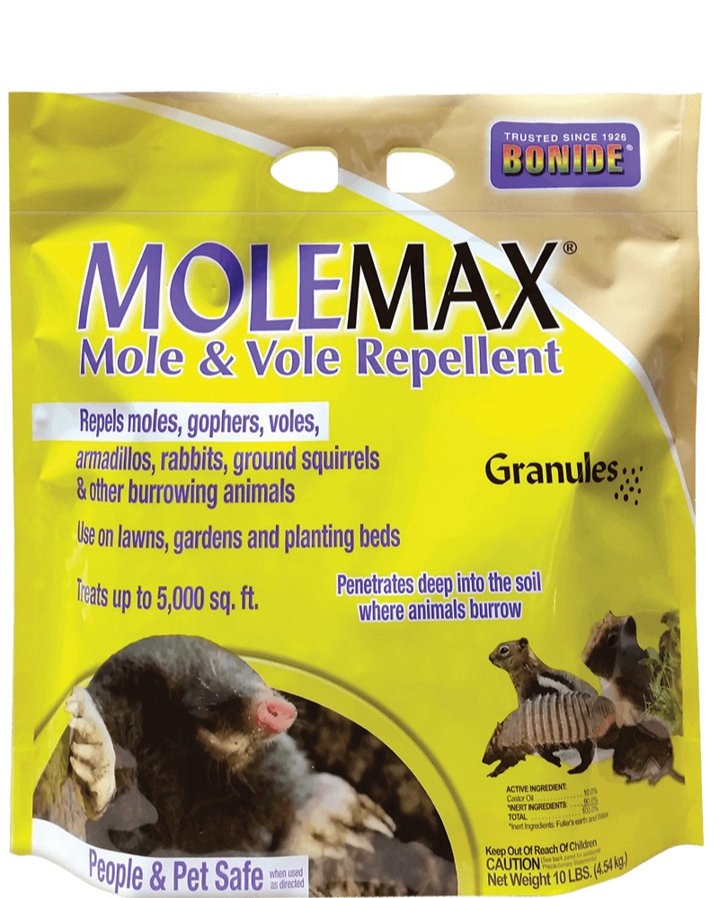 Bonide MoleMax Mole & Vole Repellent Granules, 10lbs
