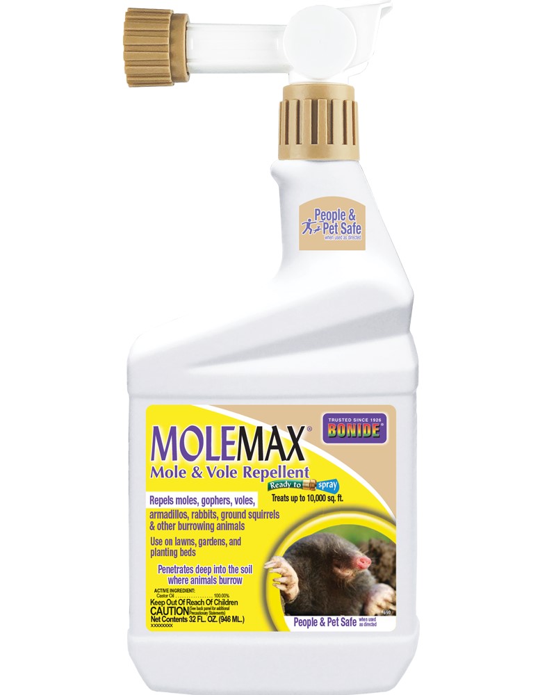 Bonide MoleMax Mole & Vole Repellent Ready-To-Spray, 32 oz