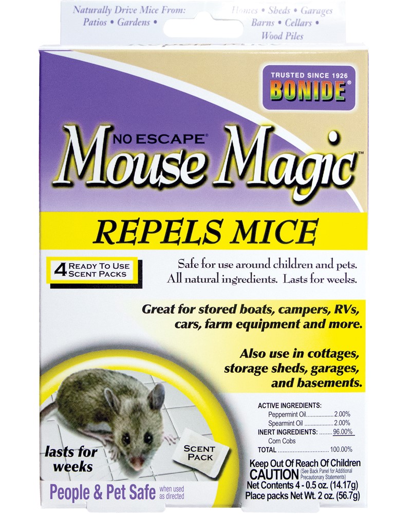 Bonide Mouse Magic Ready-to-Use Scent Packs, 4Pk