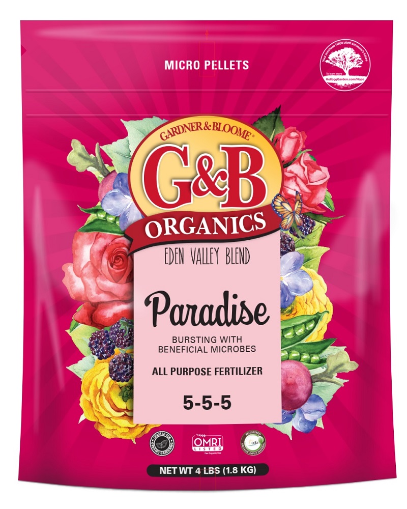 G&B Organics Paradise All Purpose Fertilizer (5-5-5) 4 lbs bag