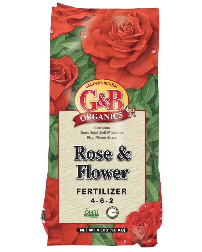 G&B Organics Rose & Flower Fertilizer (4-6-2)  4lbs bag