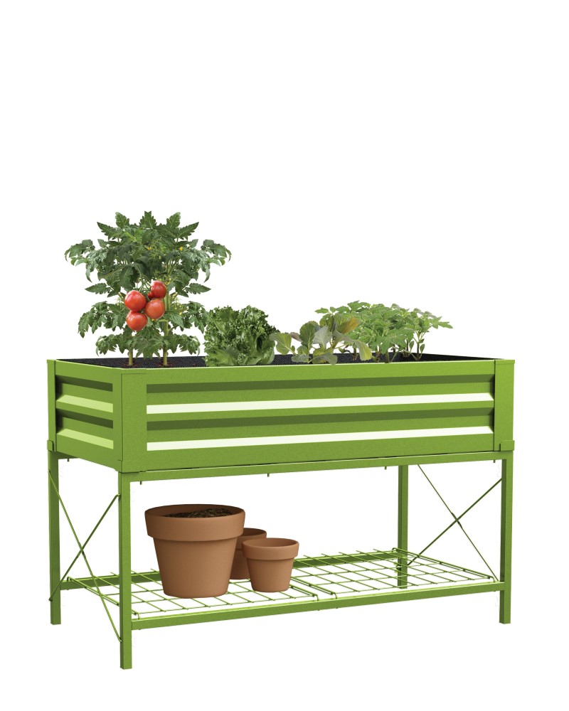 Stand Up Raised Planter Green