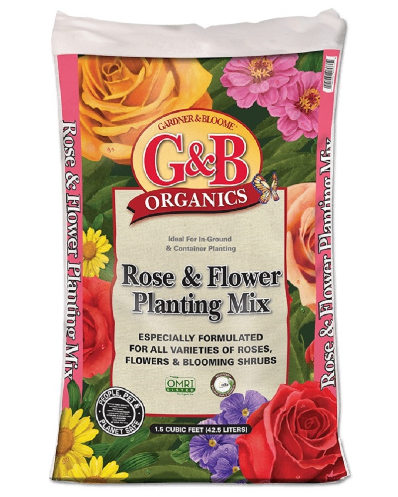 G&B Organics Rose & Flower Planting Mix  1.5 cf. bag