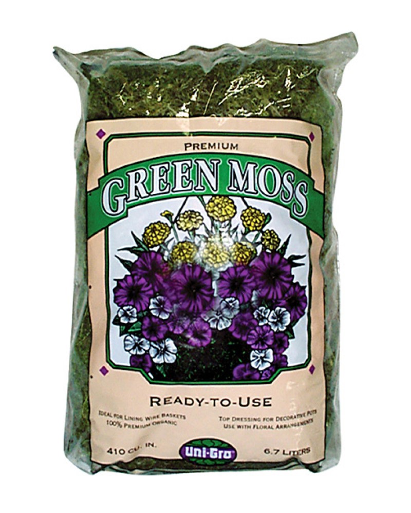 Departments - Uni-Gro Green Moss 410 cubic inches