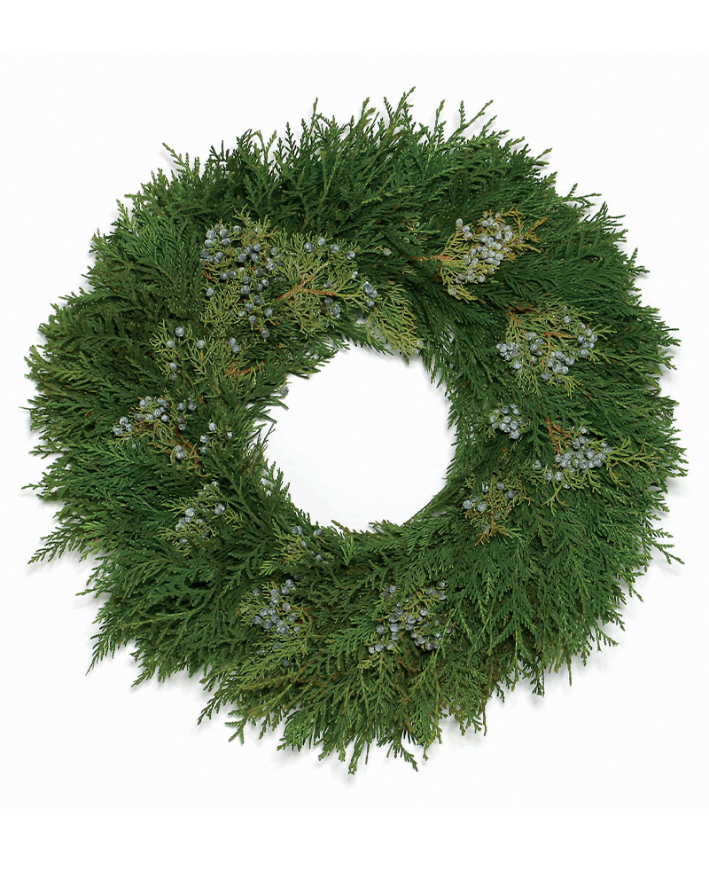 Cedar and Juniper Wreath 12"x22"