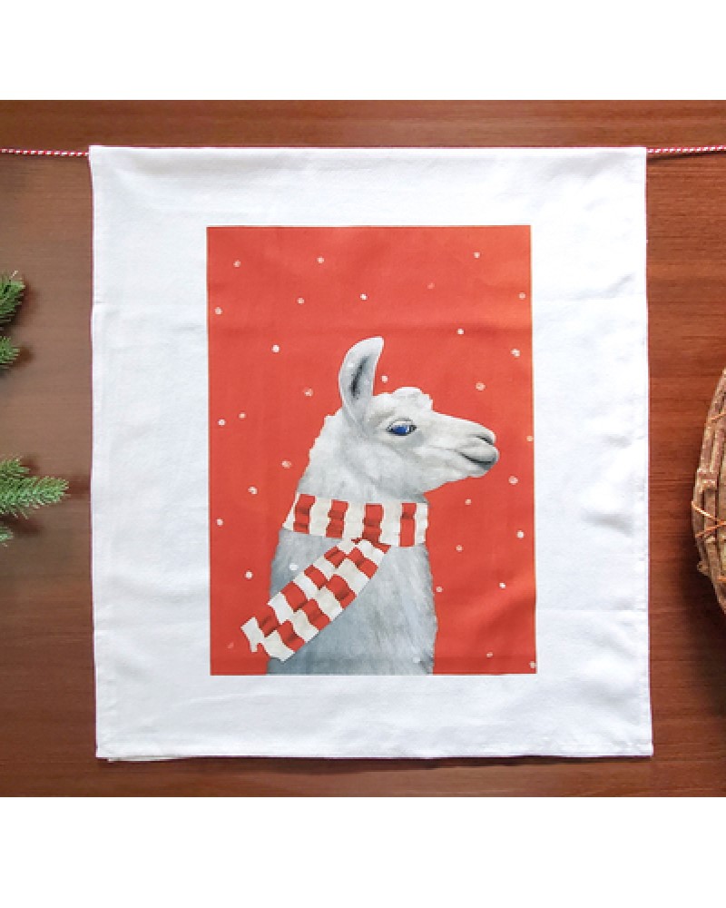 Holiday Llama Towel