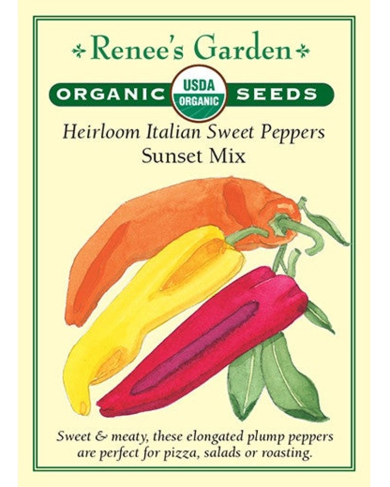 Pepper Sunset Mix Organic Seeds
